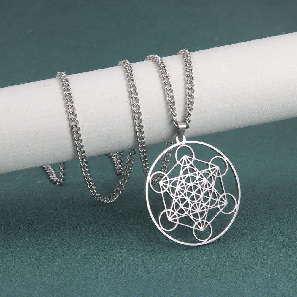 Wholesale Angel Seal Metatron Kabbalah Garden Stainless Steel Necklace